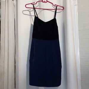 All Saints block color slip mini dress